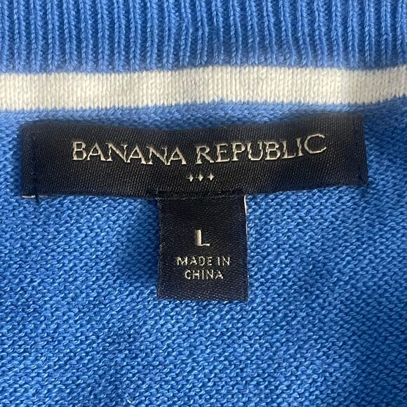 banana republic mens Lightweight Base layer Crew Neck Cotton Knit Sweater Size L - Picture 6 of 7